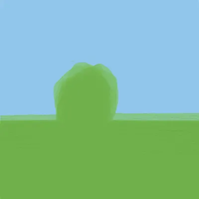 a peaceful landscape dotted with sheep